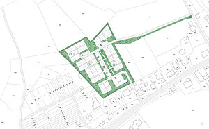 Plan: Aufsicht Tiny-House-Quartier Burgrieden
